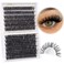 ALICE Lash Clusters DIY Lash Extensions 240PCS 1420MM Individual Lashes Cluster Lashes Natural 40D D Curl Eyelash Extensions Faux Mink Individual Eyelashes