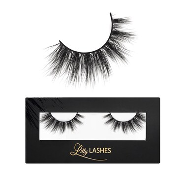 Lilly LashesMiami Flare 3D Mink Lashes  Mink Eyelashes The Original Lilly Lash Wispy Lashes Natural Look Reusable Eyelashes up to 25x Fluffy Eyelashes Strip Lashes  Lash Glue not Included