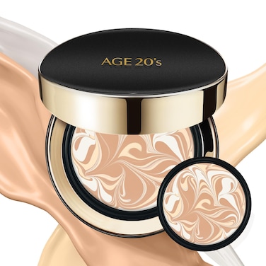AGE 20s Signature Intense Sunscreen SPF 50 Foundation Natural Coverage Cushion Korean Makeup 71 Essence Natural Dewy Finish Refill Included 21 Light Beige 049 oz x2 ea