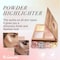 Highlighter Palette Highlighter Makeup Iluminador  Glow Bronzer Powder Makeup Highlighter Kit With Mirror  4 Highly Pigmented Face Highlighter Shimmer Colors  Vegan Cruelty Free  Hypoallergenic