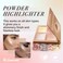 Highlighter Palette Highlighter Makeup Iluminador  Glow Bronzer Powder Makeup Highlighter Kit With Mirror  4 Highly Pigmented Face Highlighter Shimmer Colors  Vegan Cruelty Free  Hypoallergenic