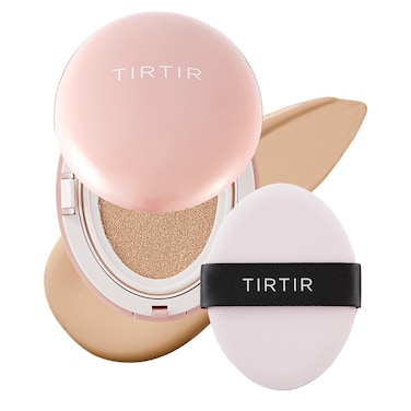 TIRTIR Mask Fit All Cover Pink Cushion Foundation  High Coverage Velvety Matte Finish Lightweight Flawless Corrects Redness Korean Cushion Pack of 1 063 oz 23N Sand