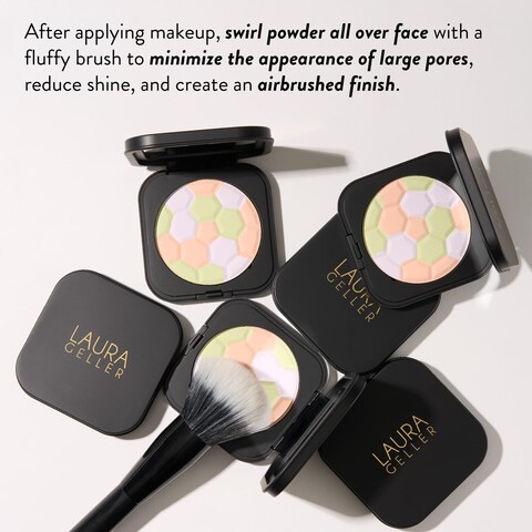 LAURA GELLER Filter Finish Pressed Radiant Setting Powder Color Correcting For Even Tone Universal