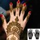 18 Sheets Henna Stencils Henna Tattoo Stencil Kit Hand Henna Temporary Tattoo Stencils for Women and Girls Arabian Realistic Tattoo Stickers