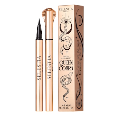 Liquid Eyeliner Pen Queen Cobra  LongLasting  Waterproof Eyeliner Pencil  Black Eyeliner Liquid Liner for All Day Wear  0016 Fl Oz