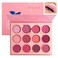 BEUSELFDELANCI Pink Eyeshadow Palette12 Colors Peach Matte  Shimmer High Pigmented Mini Makeup Eyeshadow PalletWarm Natural Blendable LongLasting Waterproof Small Pallets Eyeshadow