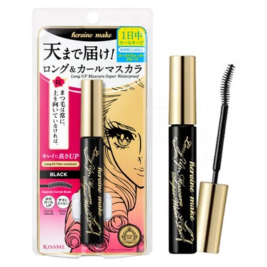 HEROINE MAKE by KISSME Long Up Mascara Super Waterproof 01 Black Super Lengthening Fiber for Even Long and Curl