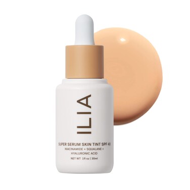 ILIA  Super Serum Skin Tint SPF 40  NonComedogenic Vegan LIghtweight to Help Against Blue Light  Pollution while Hydrating Smoothing  Refining Bom Bom ST5 1 fl oz  30 ml