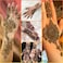 Temporary Tattoo kit4Pcs Tattoo Cones100 Natural Ready to Use Black Tattoo Paste India Body DIY Art Painting for Women Men Kids with 20 Adhesive Stencils 1 Bottle 4Nozzles