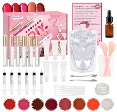 Lip Gloss Making Kit TSVATE Lip Gloss Kit Diy Lip Gloss Making Kit Fun Make Your Own Lipgloss Kids Lip Gloss for Girls Women Moisturizing Lip Gloss Base Jojoba Oil Lip Gloss Tubes Gift for Her