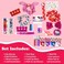 Hello Kitty  Townley Girl Train Case Cosmetic Makeup Set Includes Lip Gloss Eye Shimmer Nail Polish Hair Accessories  More For Girls Ages 3 Perfect for Parties  Makeovers