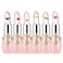 firstfly Pack of 6 Crystal Flower Jelly Lipstick Long Lasting Nutritious Lip Balm Lips Moisturizer Magic Temperature Color Change Lip Gloss Pink