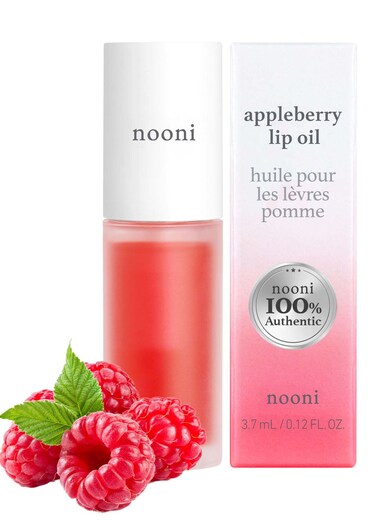 NOONI Korean Lip Oil  Appleberry  Lip Stain Gift LongLasting Moisturizing Plumping Revitalizing for Dry Lips Waterproof No Peel Off Korean Lip Tint Vegan 012 Fl Oz