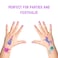 GirlZone Unicorn Glitter Tattoo Studio Easy To Use and SkinSafe Kids Temporary Sparkle Tattoos for Creative Playtime Fun Party Crafts for Kids