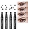 Doubleheaded Liquid Eyeliner Pen Stamp Super Slim Gel Felt Tip Waterproof Long Lasting Makeup ToolHeartMoonflowerStar Shape Stamp Pen 4 StylesSet