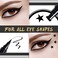 Doubleheaded Liquid Eyeliner Pen Stamp Super Slim Gel Felt Tip Waterproof Long Lasting Makeup ToolHeartMoonflowerStar Shape Stamp Pen 4 StylesSet