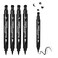 Doubleheaded Liquid Eyeliner Pen Stamp Super Slim Gel Felt Tip Waterproof Long Lasting Makeup ToolHeartMoonflowerStar Shape Stamp Pen 4 StylesSet