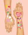 xo Fetti 104 Kids Temporary Tattoos  Birthday Girl Party Favors DIY Home Activity Gift Cute Temp Tats Princess Girl Power Flower Rainbow