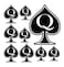 5 Sheet  Queen of Spades Temporary Tattoo Pack Total 45 QoS Tattoos