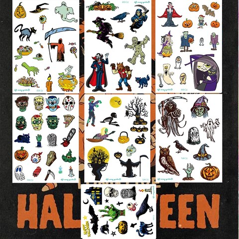 Ooopsiun Halloween Temporary Tattoos for Kids  100 styles Scary Halloween Tattoos Stickers Party Favors Decorations for Boys Gilrs