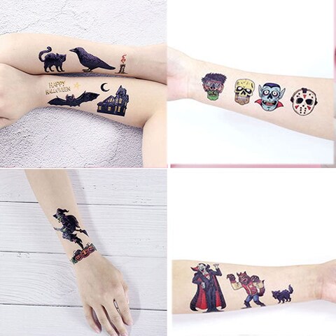 Ooopsiun Halloween Temporary Tattoos for Kids  100 styles Scary Halloween Tattoos Stickers Party Favors Decorations for Boys Gilrs