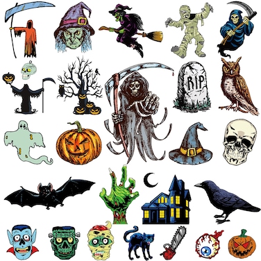 Ooopsiun Halloween Temporary Tattoos for Kids  100 styles Scary Halloween Tattoos Stickers Party Favors Decorations for Boys Gilrs