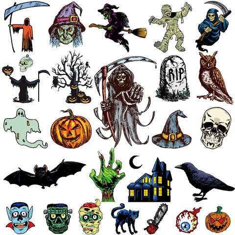 Ooopsiun Halloween Temporary Tattoos for Kids  100 styles Scary Halloween Tattoos Stickers Party Favors Decorations for Boys Gilrs