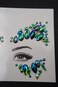 Face Jewels festival halloween face Tattoo body gems Bindi Glitter Eyes rhinestone Forehead Sticker DIY Face Decoration Face Gems Rhinestone Temporary Tattoo Stickeremerald abSR14