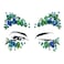 Face Jewels festival halloween face Tattoo body gems Bindi Glitter Eyes rhinestone Forehead Sticker DIY Face Decoration Face Gems Rhinestone Temporary Tattoo Stickeremerald abSR14