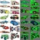 Ooopsiun Luminous Race Car Supplies Temporary Tattoos for Boys 12 Sheets Glow in The Dark RaceCar Tattoos Decorations Supplies Favors for Kids Boys Men