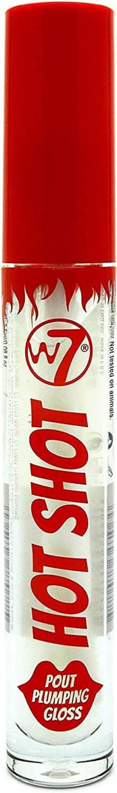 W7 Hot Shot Plumping Gloss  Enhancing Plump Effect For Fuller Lips  Clear Natural High Shine Finish