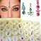 Bindi Box Long Multicolored Crystal Bindis  Bridal Forehead Tika temporary tattoo wedding face Jewels makeup Pack of 20 Bindis