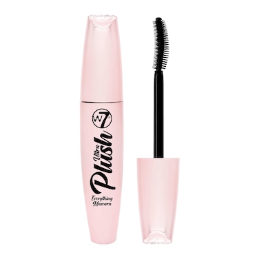 W7Ultra Plush Mascara LongLasting SmudgeProof and WaterResistant Formula Black Mascara With Curved Shaped Brush For Definition And Length Cruelty Free Eye Makeup For Women