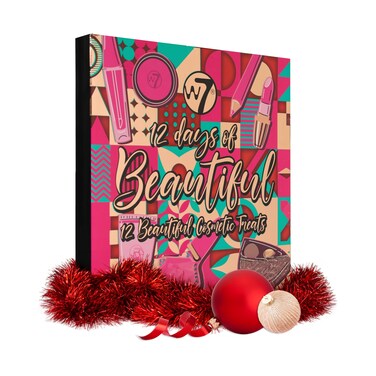 W7 12 Days of Beautiful Holiday Advent Calendar 202412 Individually Boxed Makeup  Cosmetic Surprises  Cruelty Free Christmas Stocking Filler