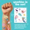 Savvi50 Mermaid Dream Temporary Tattoos Glitter SkinSafe Ink Great for Birthday Parties Gifts for Boys and Girls Ages 412 Made in the USA 6 sheets 50 count