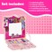 Barbie  Townley Girl Soft Case Vanity Set Includes Lip Gloss Face Shimmer Body Glitter Cheek Shimmer  Accessories Ages 3 perfect for Parties Sleepovers  Makeovers