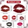 25 Sheets 65Pcs Red Lips Temporary Tattoo Stickers Selfadhesive Fake Red Lips Tattoos Waterproof Face Stickers for Adult Women Girls Face Body Halloweens Day Decorations