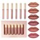 BONNIE CHOICE 6Pcs Nude Matte Liquid Lipstick Set Waterproof Long Lasting NonStick Cup Nude Lipstick 24 Hour Not Fade Matte Lipstick Professional Lip Gloss Makeup Christmas Gift Sets for Women