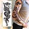Halloween Full arm temporary tattoo12sheets L19xW7 Sleeve Tattoos temporary Demon Fake Tattoos That Look Real Tiger Dragon Koi Evil Eyes
