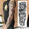 Halloween Full arm temporary tattoo12sheets L19xW7 Sleeve Tattoos temporary Demon Fake Tattoos That Look Real Tiger Dragon Koi Evil Eyes