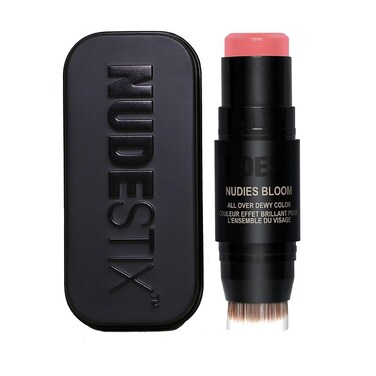 Nudestix Nudies Bloom Dewy and Radiant Cream Blush 3in1 All Over Face Colour For Cheeks Eyes and Lips wBlending Brush