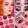 DELANCI Pink Purple Eyeshadow Palette 12 Colors High Pigment Matte Shimmer Barbie Eye Shadow Makeup Pallet Small Bright Peach Red Eyeshadow Pallets Long Lasting Shades for Girl Women Summer Travel
