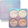 Highlighter Makeup PaletteHighlighter Palette Illuminator Powder Palette White Highlighter Baked Waterproof Long Lasting Brilliant Lighten Skin Color Face Contour Powder Makeup Highlighter