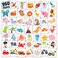 Partywind 960 PCS Individually Wrapped Tattoos for Kids Bulk Cute Temporary Tattoo Stickers for Birthday Party Supplies Favors Fake Tattoos for Kids Christmas Games 20 Sheets
