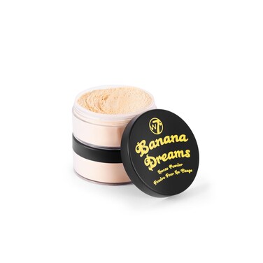 W7 Banana Dreams Loose Setting Powder  Weightless Yellow Blurring Powder For All Skin Tones  2 Pack