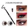 Gel Eyeliner Eyebrow Powder Black and Brown Waterproof Smudgeproof Long Lasting Makeup Eyeliner Gel with Brush Mirror 049 Ounce Pack of 2
