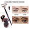 Gel Eyeliner Eyebrow Powder Black and Brown Waterproof Smudgeproof Long Lasting Makeup Eyeliner Gel with Brush Mirror 049 Ounce Pack of 2