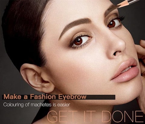 Go Ho 12 PCS Dark Brown Eyebrow Eyeliner Pencils Makeup PenSweatproof Eye Brow PencilLonglasting Nice Color Eyebrow PenMake up Brow Tint PencilsDark Brown
