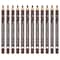 Go Ho 12 PCS Dark Brown Eyebrow Eyeliner Pencils Makeup PenSweatproof Eye Brow PencilLonglasting Nice Color Eyebrow PenMake up Brow Tint PencilsDark Brown