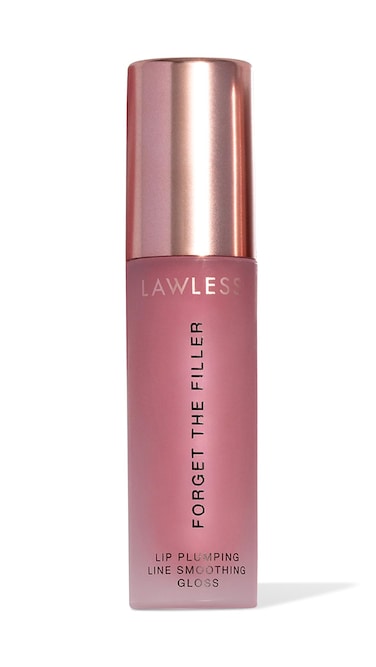 LAWLESS Womens Forget the Filler Lip Plumper Line Gloss Pop the Ros Pink 011 Fl Oz